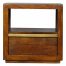 1 Drawer Chestnut Bedside with Gold Pull out Bar