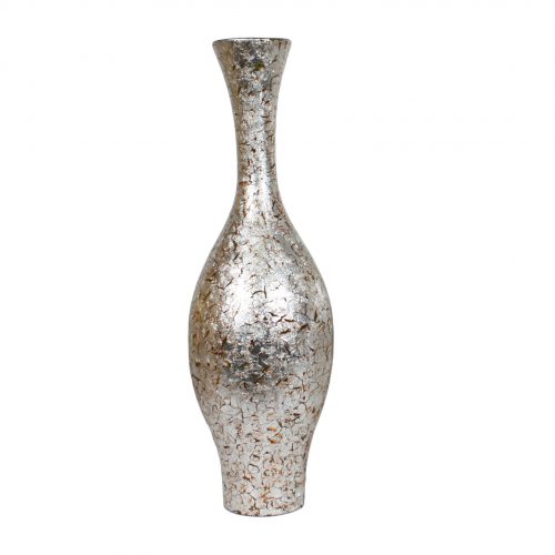 Silver Crush Vase 60cm