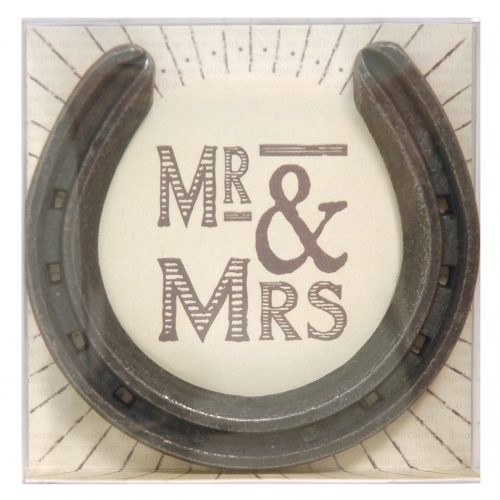 1567DH web Horseshoe in box - Mr & Mrs