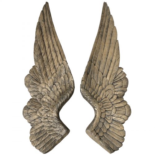 Set of 2 Gold Angel Wings Decoration
