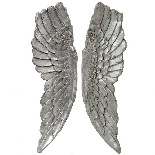 Antique Silver Large Angel Wings
