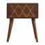 2 Drawer Bedside with Wired Gold Inlay