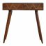 2 Drawer Console Table with Wired Gold Inlay Drawer Fronts