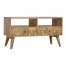 2 Drawer Media Unit with Pineapple Carved Drawer Fronts