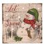LED Snowman Let It Snow 20cm