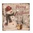 LED Snowman Merry Christmas Plaque 20cm