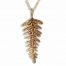 St Justin Bronze Fern Leaf Drop Pendant