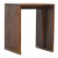 Chestnut Geometric End Table with Gold Inlay