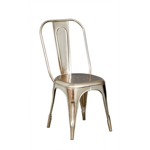 Cosmo Industrial Silver Metal Chair (Sold in Pairs)