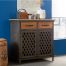 Evoke Iron / Wooden Jali 2 Door Small Sideboard