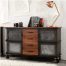 Evoke Iron / Wooden Jali 4 Drawer Sideboard