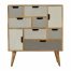 Grey Hand-painted Cut Out Chest of Drawers