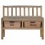 His & Her Wood Storage Hallway Bench