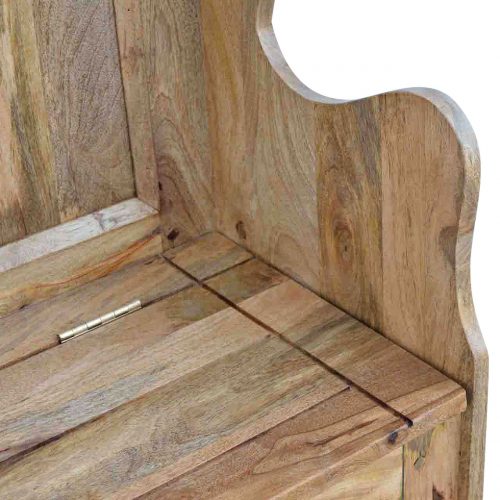 IN097 Solid Wood Large Monks Storage Bench