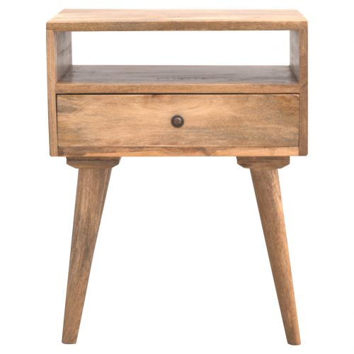 IN143 Nordic Designed Bedside with 1 Drawer & Open Slot