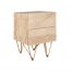 Light Gold 2 Drawer Side Table