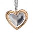 St Justin Two Tone Beaten Double Heart Pendant