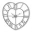 Silver Metal Frame Heart Clock
