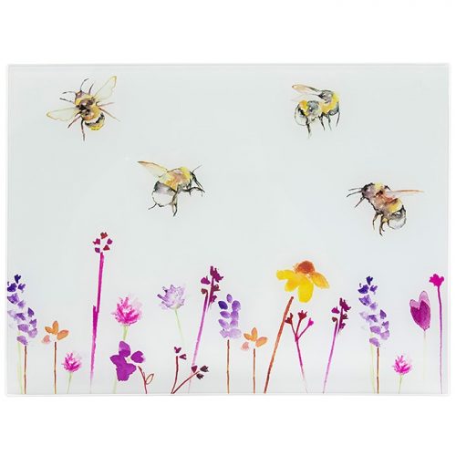 Busy Bees Glass Cutting Board