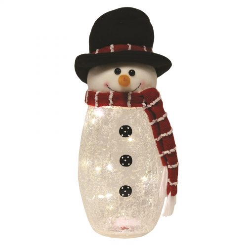 LED Crackle Snowman