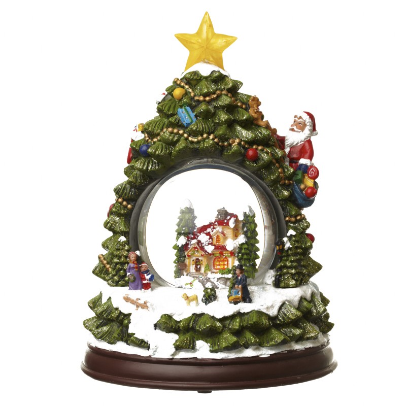 Christmas snow globe with music and LED