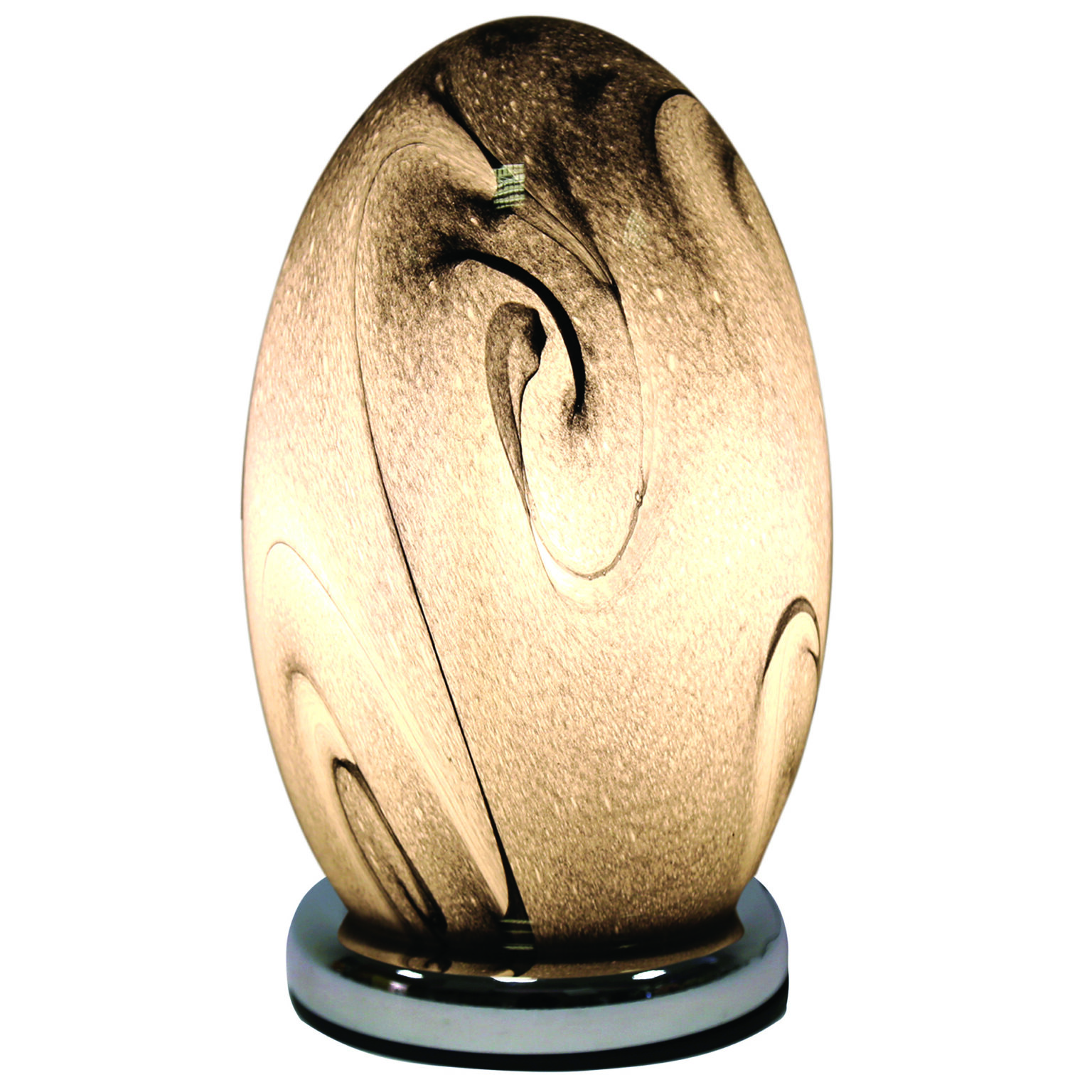 z Dome Touch Lamp Grey Swirl 25cm Hollygrove