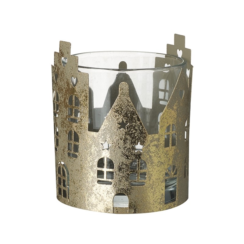 Silver House T-Light Holder