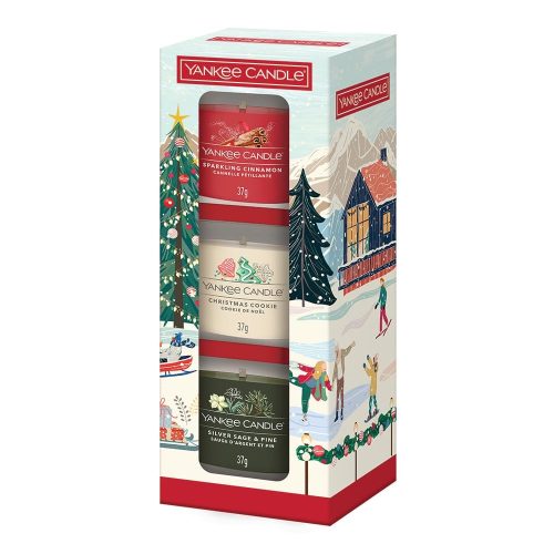 3 Mini Filled Votive Classic Christmas Set - Image 2